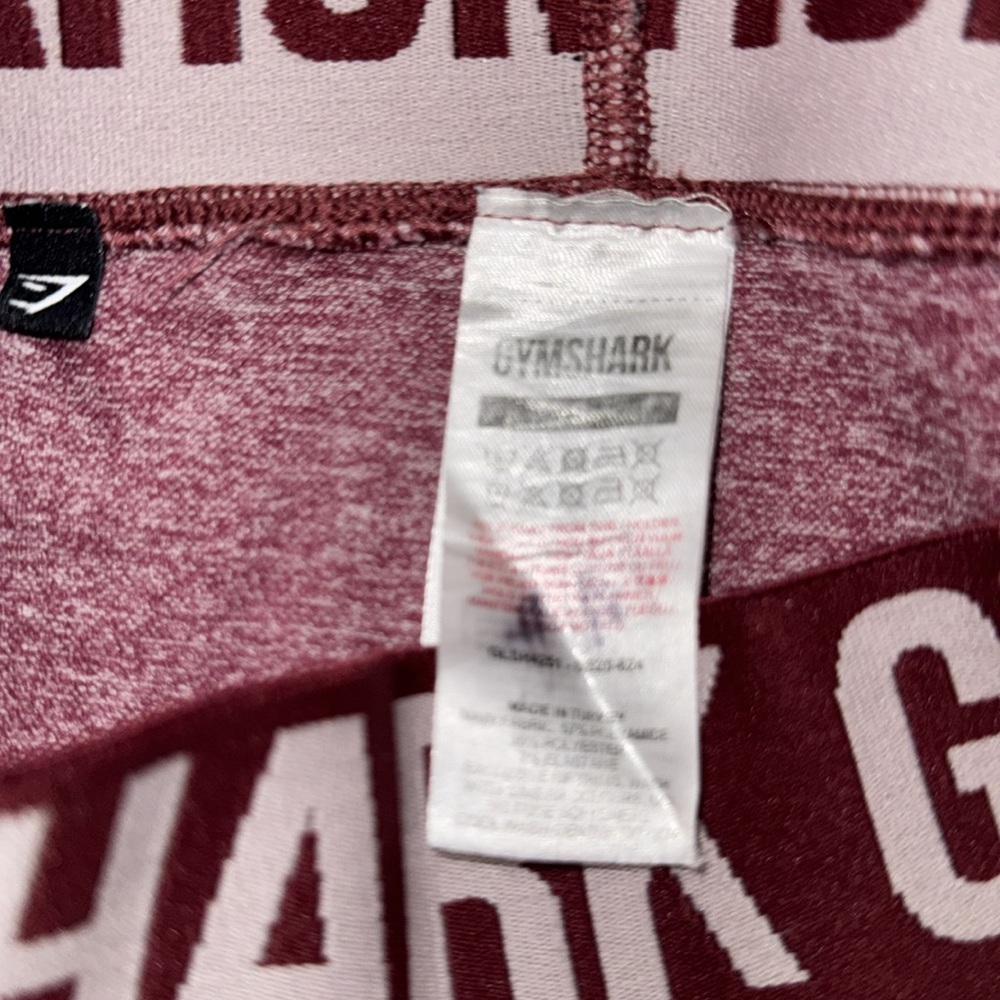 Gymshark Shorts Athletic Flex gymshark Burgundy Nylon Stretch Size S - Picture 6 of 6
